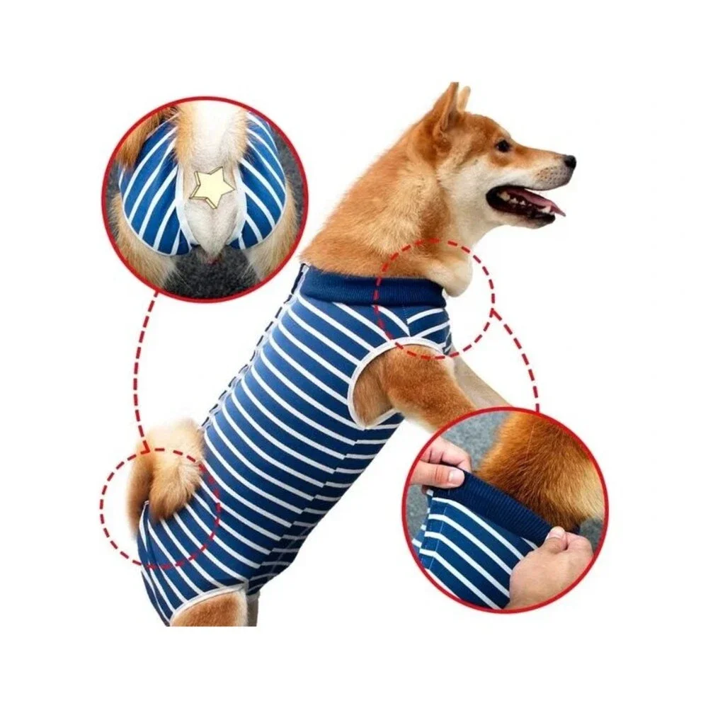 Dog Surgical Recovery Suit, Keeps dog fromno Licking Abdominal Wound Protector